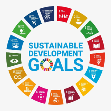  Cirkel met alle 17 Sustainable Development Goals 